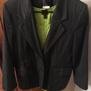 Suit Jacket Charcoal Gray Size 16